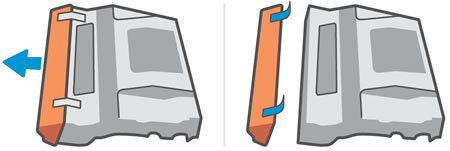 Removing the drum cover and tabs